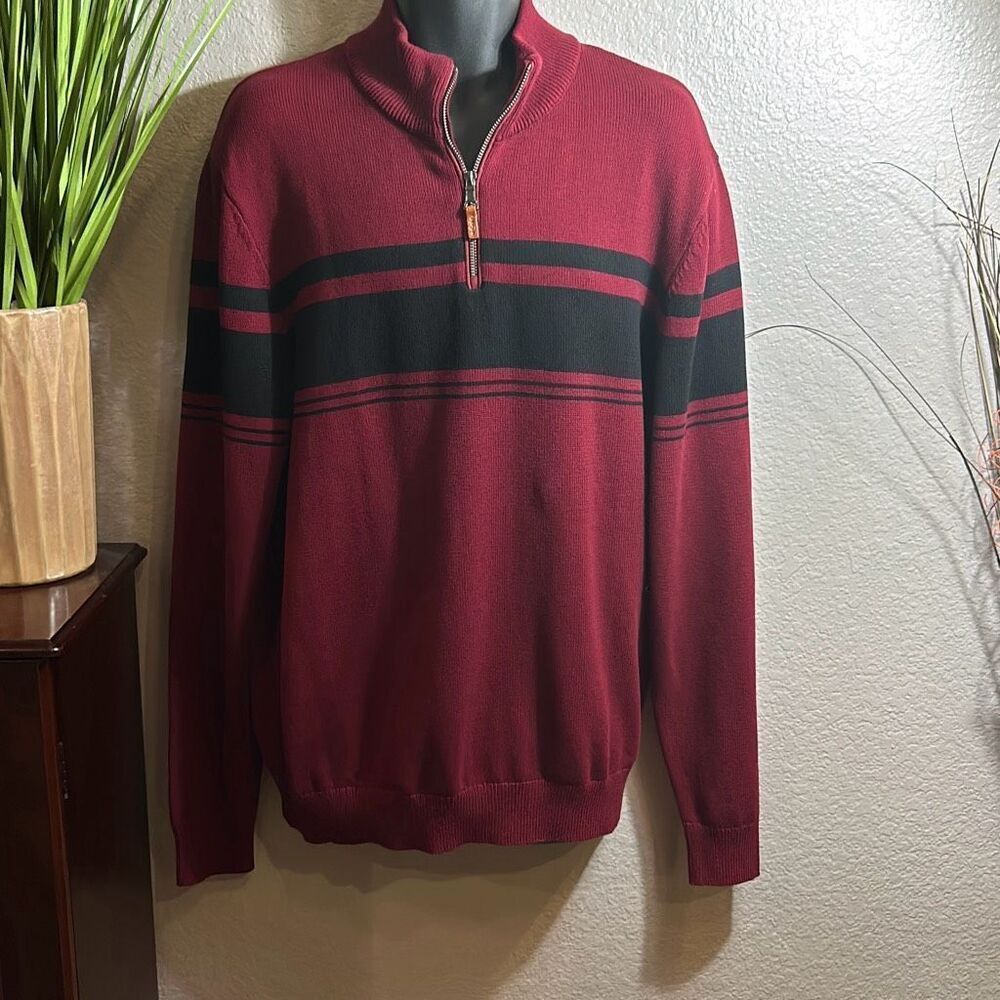 BB6 boutique Polo Men’s pull over quarter zip long sleeve sweater size XL